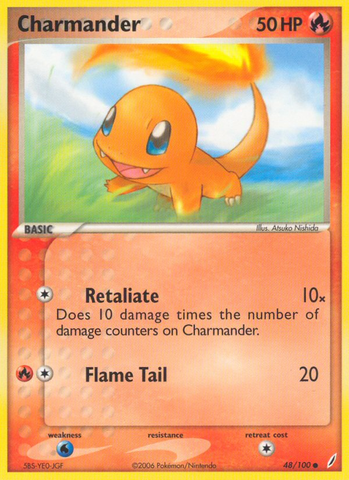 Charmander (48/100) [EX: Guardianes de Cristal] 