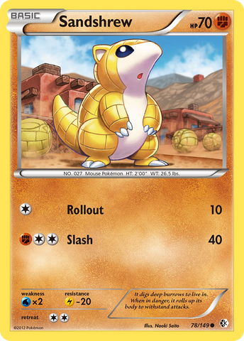 Sandshrew (78/149) [Blanco y negro: Límites cruzados] 