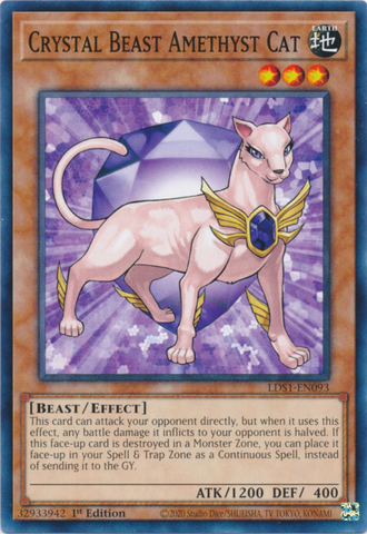 Gato Amatista Bestia de Cristal [LDS1-EN093] Común 