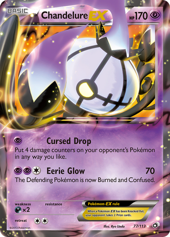 Chandelure EX (77/113) [Blanco y negro: Tesoros legendarios] 