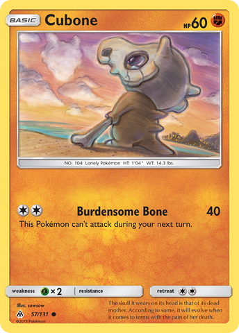 Cubone (57/131) [Sol y Luna: Luz Prohibida] 