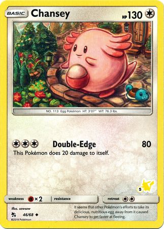 Chansey (46/68) (Sello de Pikachu n.° 5) [Academia de batalla 2020] 