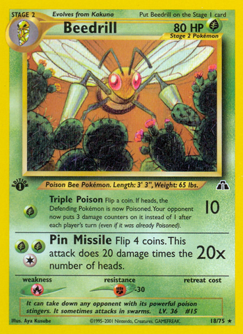 Beedrill (18/75) [Neo Discovery 1.ª edición] 