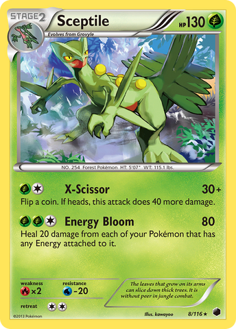 Sceptile (8/116) [Blanco y negro: Plasma Freeze] 