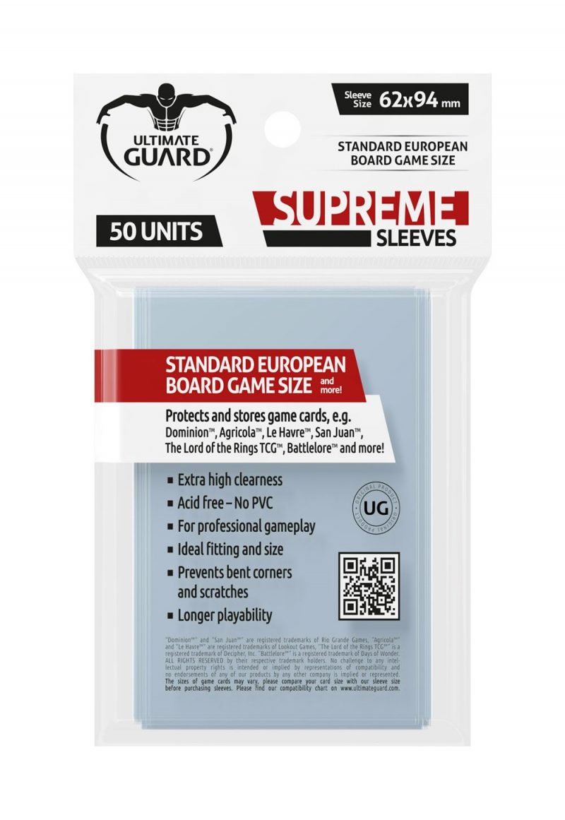 Ultimate Guard - Board Game Standard Europe Size (62x94)- 50 Unidades
