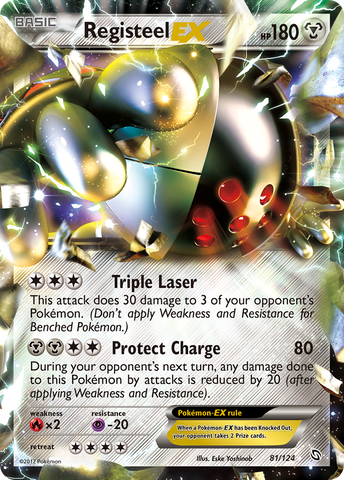 Registeel EX (81/124) [Blanco y negro: Dragones exaltados] 