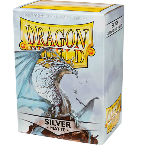 Fundas Dragon Shield - Plata Mate (100 protectores)