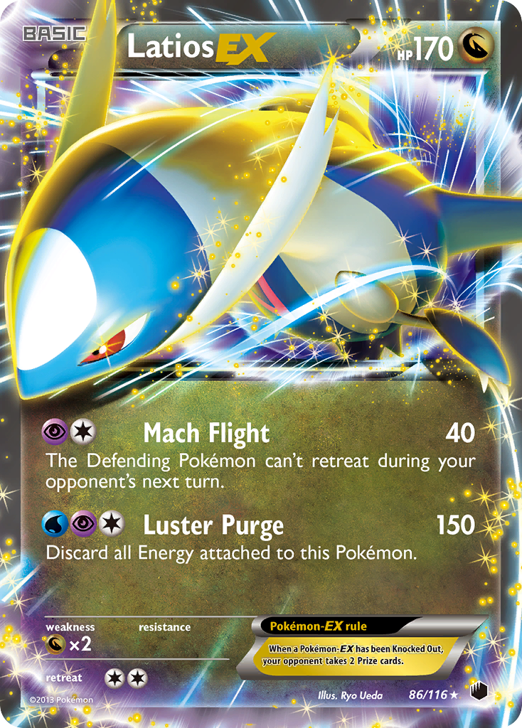 Latios EX (86/116) [Blanco y negro: Congelación de plasma] 