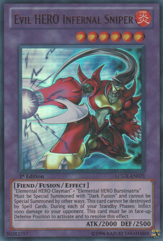 Evil HERO Infernal Sniper [LCGX-EN071] Ultra Raro 