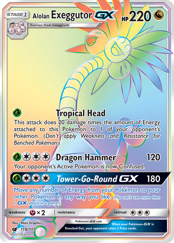 Alolan Exeggutor GX (118/111) [Sol y Luna: Invasión Carmesí] 