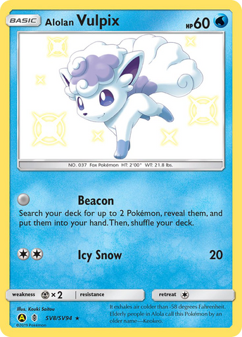 Alolan Vulpix (SV8/SV94) [Sol y Luna: Destinos Ocultos - Bóveda Brillante] 