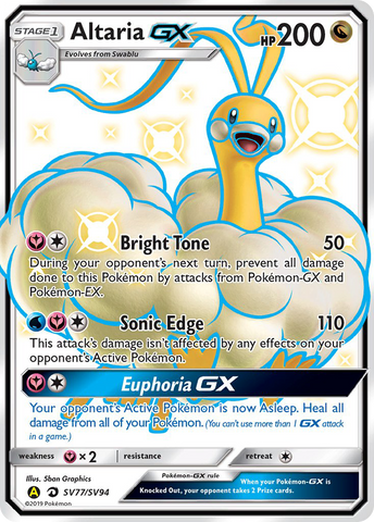 Altaria GX (SV77/SV94) [Sol y Luna: Destinos Ocultos - Bóveda Brillante] 
