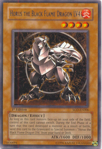 Horus El Dragón de Llama Negra LV4 [SOD-EN006] Raro 
