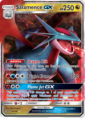 Salamence GX (44/70) [Sol y Luna: Majestad del Dragón] 