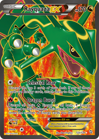 Rayquaza EX (123/124) [Blanco y negro: Dragones exaltados] 