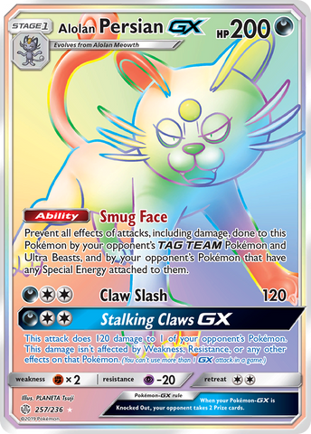 Alolan Persian GX (257/236) [Sol y Luna: Eclipse cósmico] 