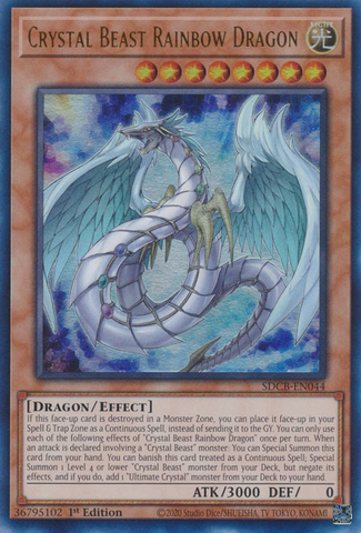 Dragón Arcoíris Bestia de Cristal [SDCB-EN044] Ultra Raro 