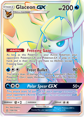 Glaceon GX (159/156) [Sol y Luna: Ultra Prisma] 
