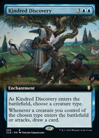 Kindred Discovery (arte extendido) [Commander Legends: Batalla por Baldur's Gate] 