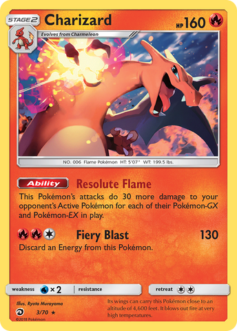 Charizard (3/70) [Sol y Luna: Majestad del Dragón] 