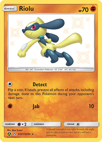 Riolu (SV21/SV94) [Sol y Luna: Destinos Ocultos - Bóveda Brillante] 