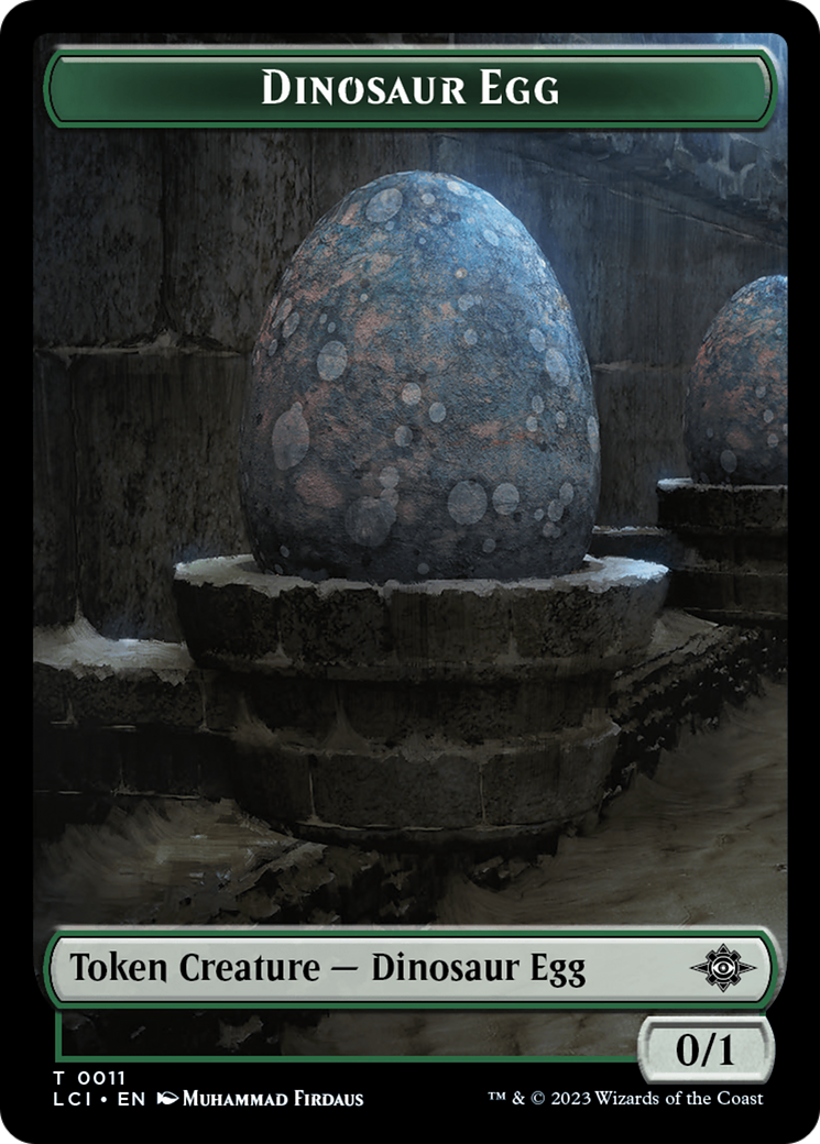 Dinosaur Egg // Dinosaur (0010) Double-Sided Token [The Lost Caverns of Ixalan Tokens]