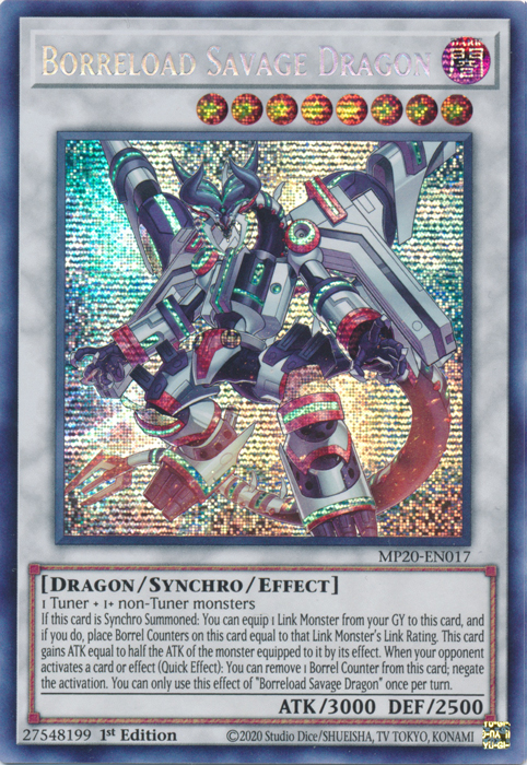 Borreload Dragón Salvaje [MP20-EN017] Secreto Prismático Raro 