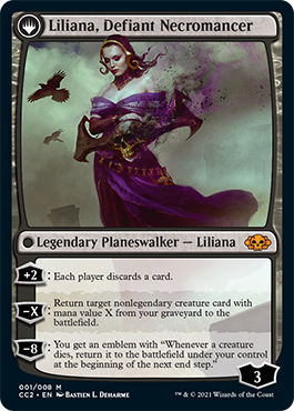Liliana, sanadora herética // Liliana, nigromante desafiante [Colección Commander: Negro] 