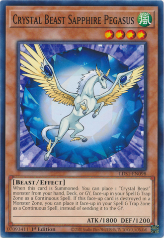 Bestia de Cristal Zafiro Pegaso [LDS1-EN098] Común 