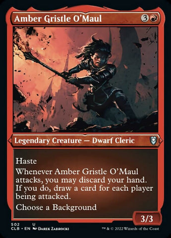 Amber Gristle O'Maul (grabado en lámina) [Commander Legends: Batalla por Baldur's Gate] 