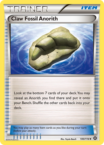 Garra Fósil Anorith (100/114) [XY: Asedio de vapor] 