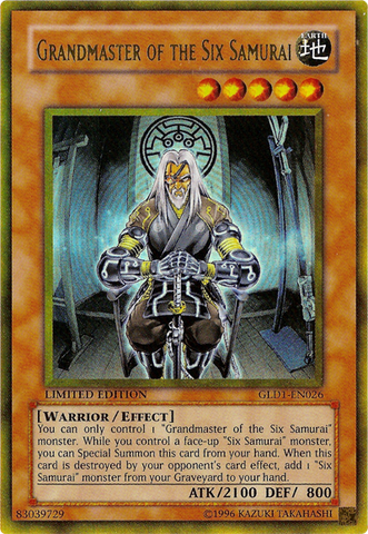Gran Maestro de los Seis Samuráis [GLD1-EN026] Oro Raro 