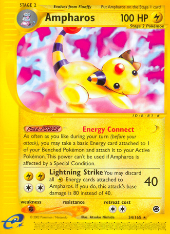 Ampharos (34/165) [Expedición: Conjunto básico] 