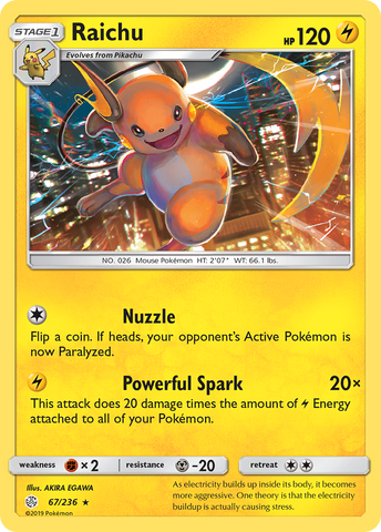 Raichu (67/236) [Sol y Luna: Eclipse cósmico] 