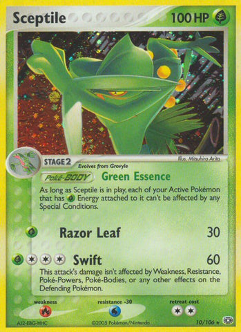 Sceptile (10/106) (Exclusivo de la baraja temática) [EX: Esmeralda] 