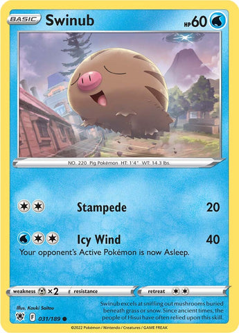 Swinub (031/189) [Espada y escudo: Resplandor astral] 