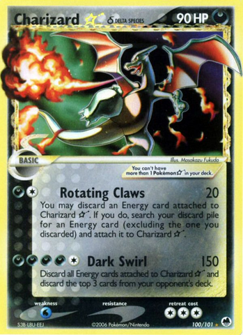 Charizard Star (100/101) (Especie Delta) [EX: Dragon Frontiers] 