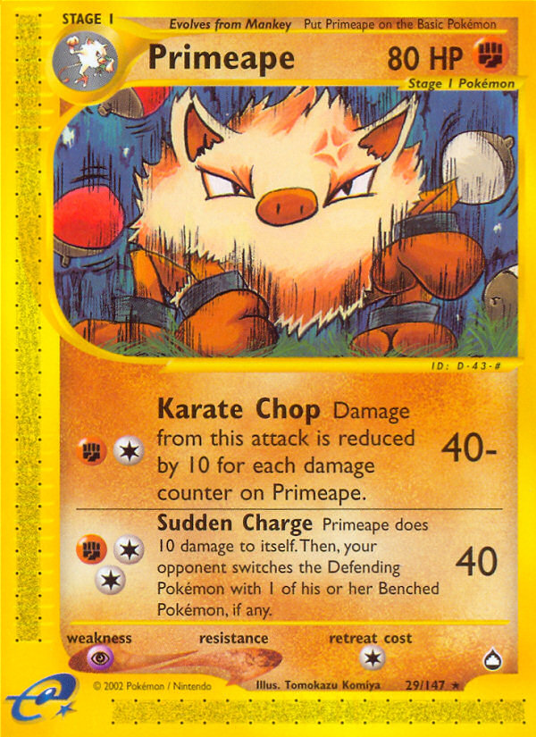 primeape from aquapolis