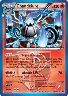 Chandelure (16/116) (Exclusivo de la cubierta temática) [Blanco y negro: Plasma Freeze] 