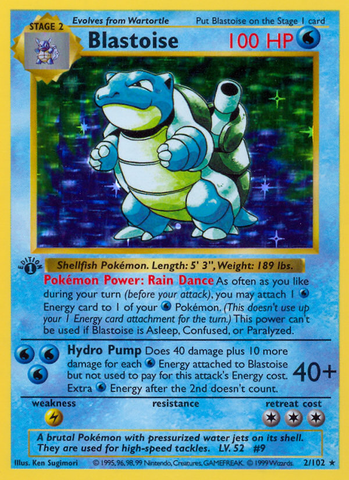 Blastoise (2/102) (Shadowless) [Conjunto básico 1.ª edición] 