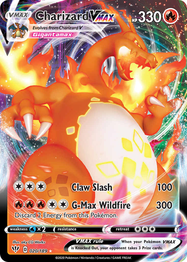 Charizard VMAX (020/189) [Espada y escudo: Oscuridad en llamas] 