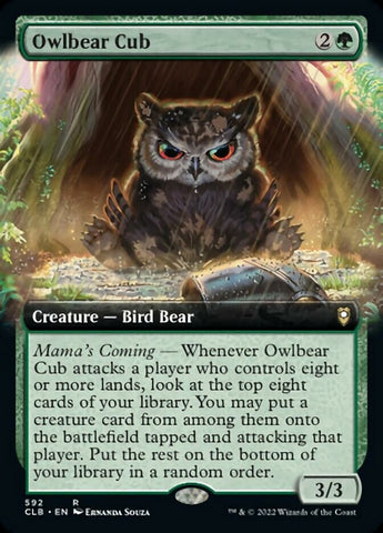 Owlbear Cub (Arte extendido) [Commander Legends: Battle for Baldur's Gate] 