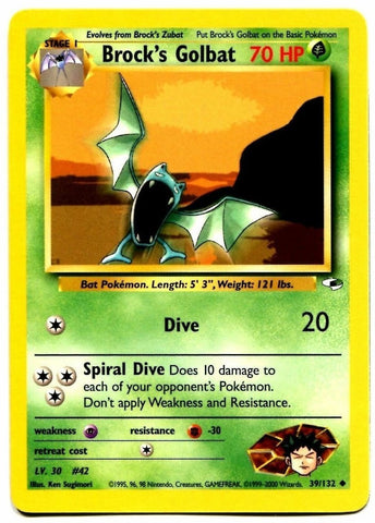 Golbat de Brock (39/132) [Gym Heroes Unlimited] 