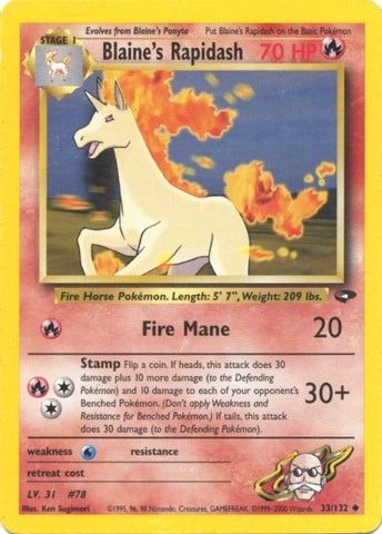 Rapidash de Blaine (33/132) [Gym Challenge Unlimited] 