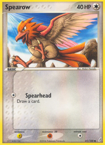 Spearow (61/100) [EX: Guardianes de Cristal] 