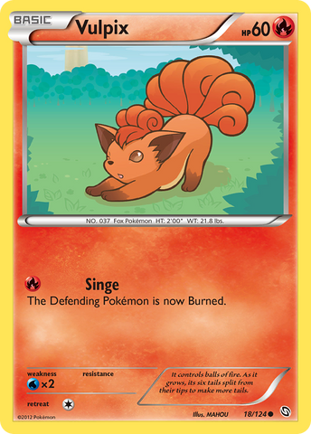 Vulpix (18/124) [Blanco y negro: Dragones exaltados] 