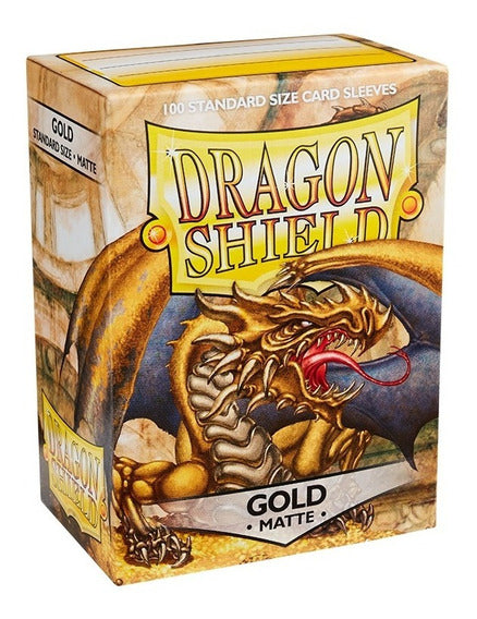 Dragon Shield Sleeves - Gold Matte (100 protectores)