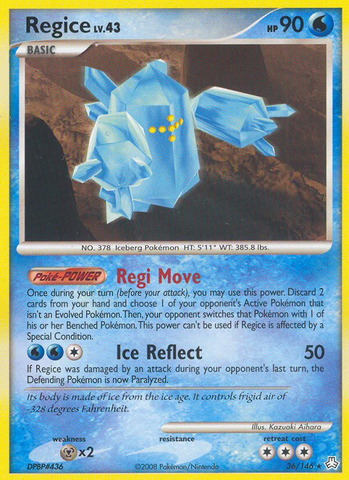 Regice (36/146) [Diamante y Perla: Leyendas despiertas] 