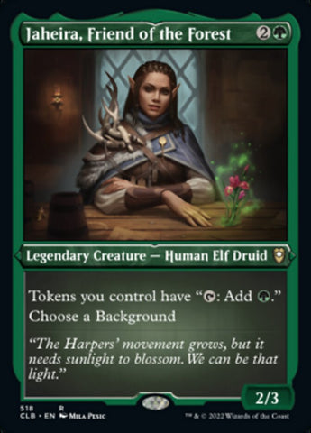 Jaheira, amiga del bosque (grabado en aluminio) [Commander Legends: Batalla por Baldur's Gate] 