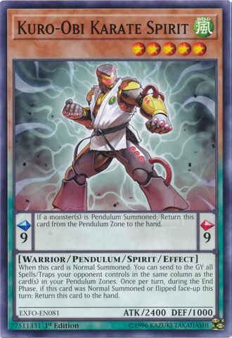 Espíritu de Karate Kuro-Obi [EXFO-EN081] Común 